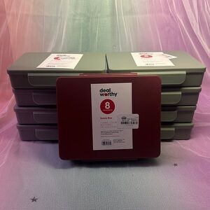 deal worthy 8-Compartment Snack Box - Red Sage Green & Gray Set of 9 multi color